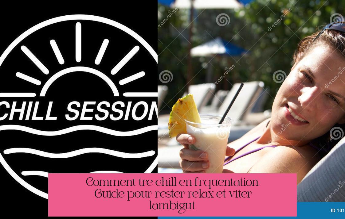 Comment être chill en fréquentation : Guide pour rester relax et éviter l'ambiguïté