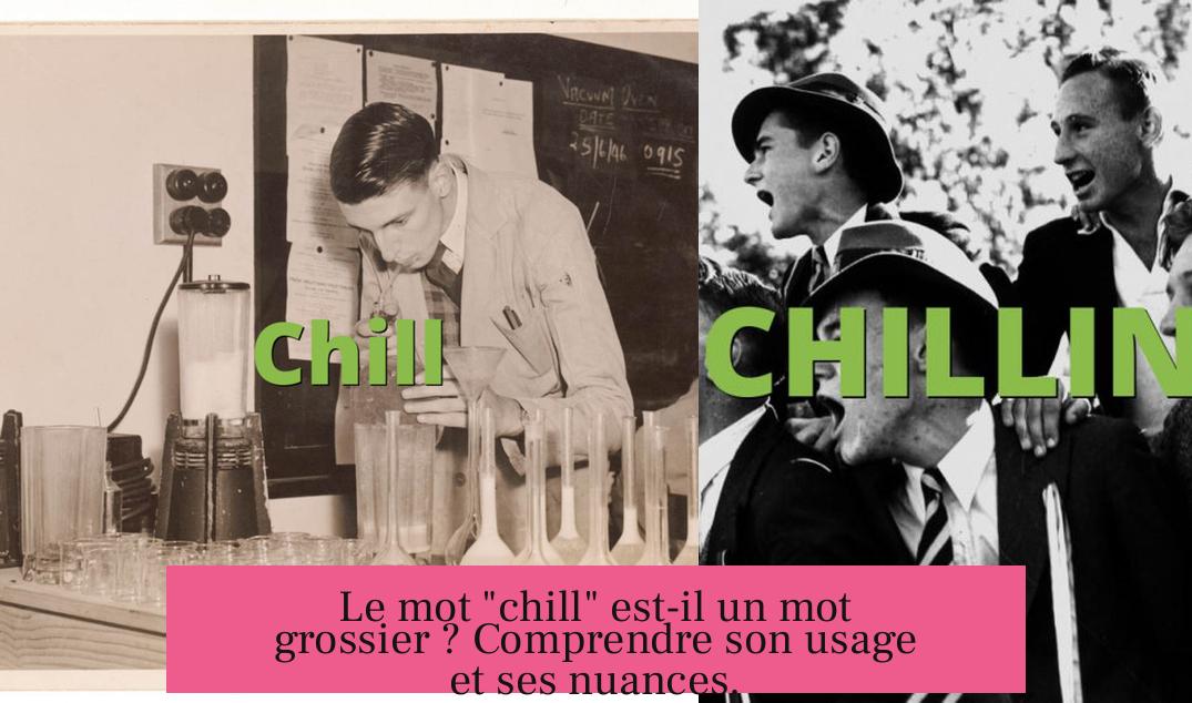 Le mot "chill" est-il un mot grossier ? Comprendre son usage et ses nuances.