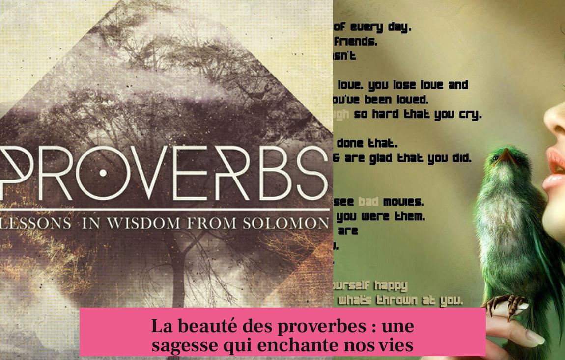 La beauté des proverbes : une sagesse qui enchante nos vies