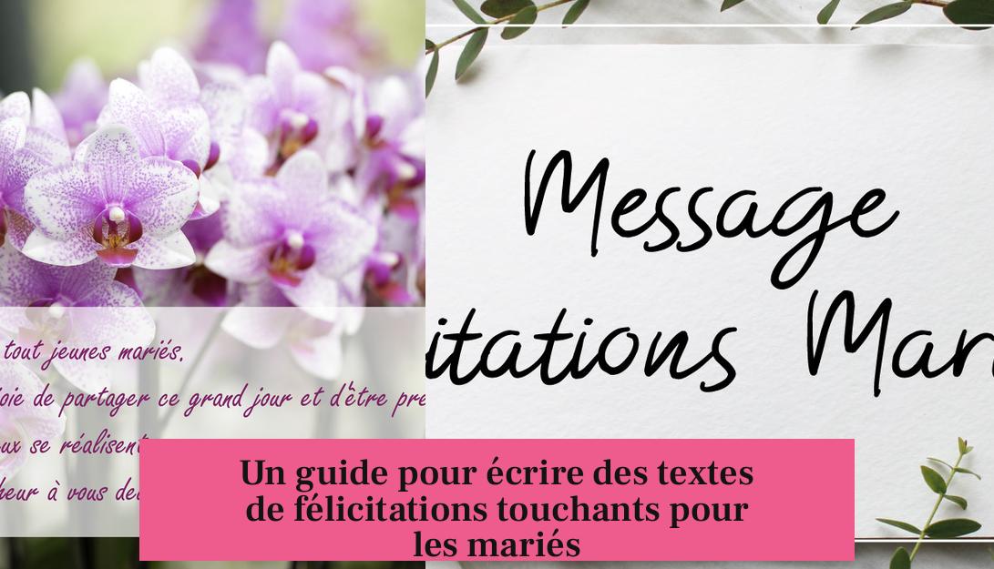 Un guide pour écrire des textes de félicitations touchants pour les mariés