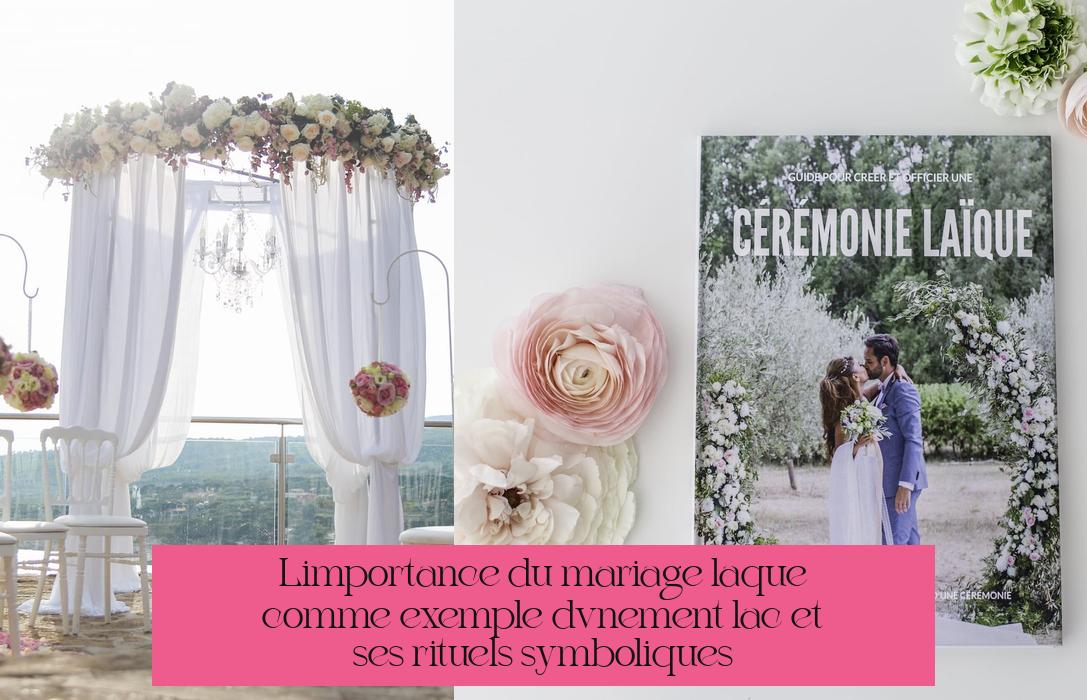 L'importance du mariage laïque comme exemple d'événement laïc et ses rituels symboliques