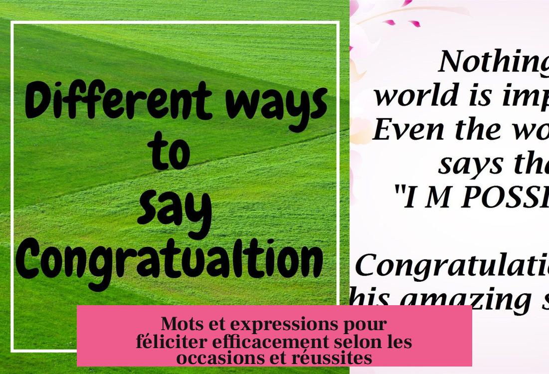 Mots et expressions pour féliciter efficacement selon les occasions et réussites