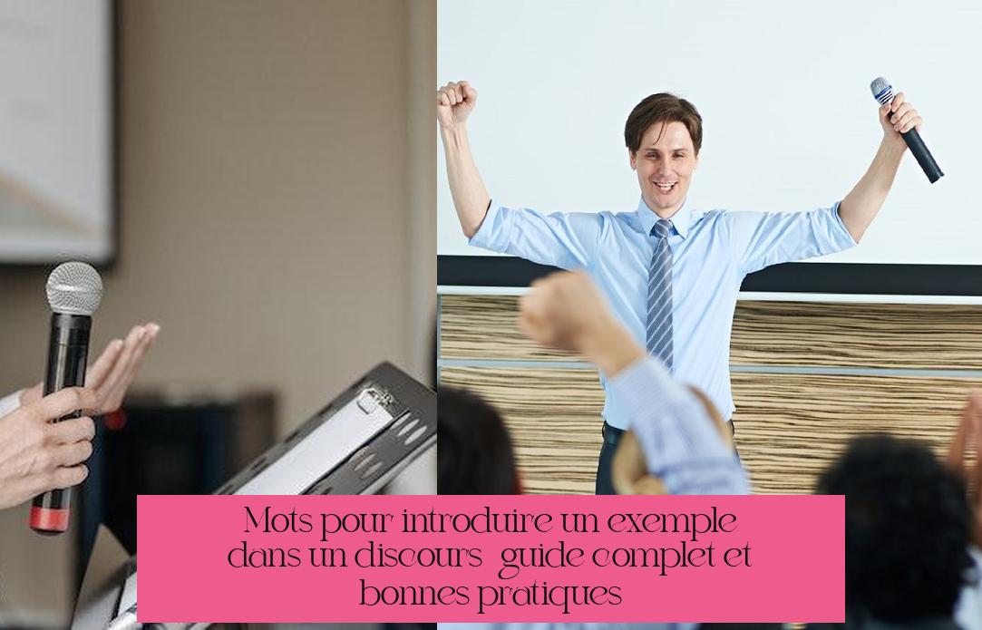 Mots pour introduire un exemple dans un discours : guide complet et bonnes pratiques