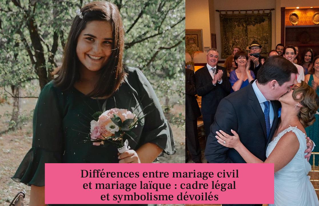 Différences entre mariage civil et mariage laïque : cadre légal et symbolisme dévoilés