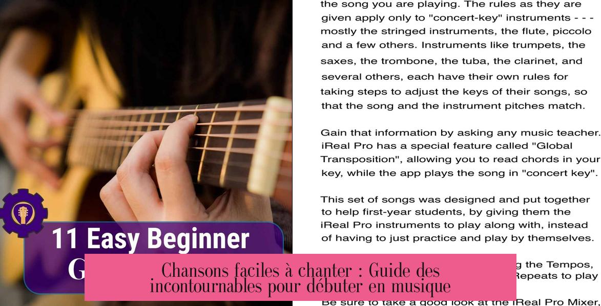 Chansons faciles à chanter : Guide des incontournables pour débuter en musique
