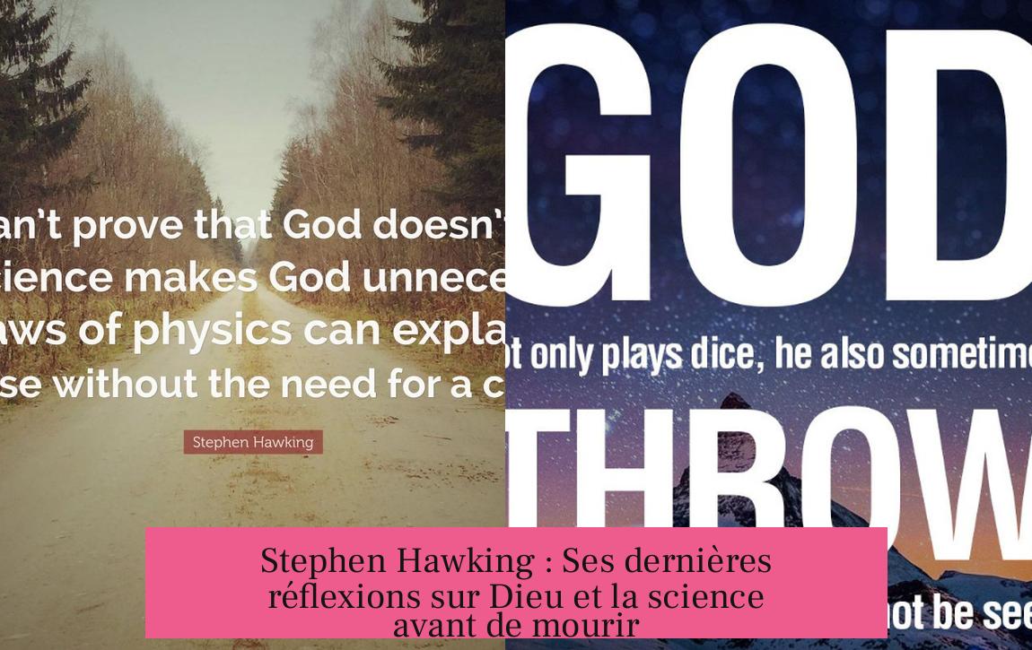 Stephen Hawking : Ses dernières réflexions sur Dieu et la science avant de mourir