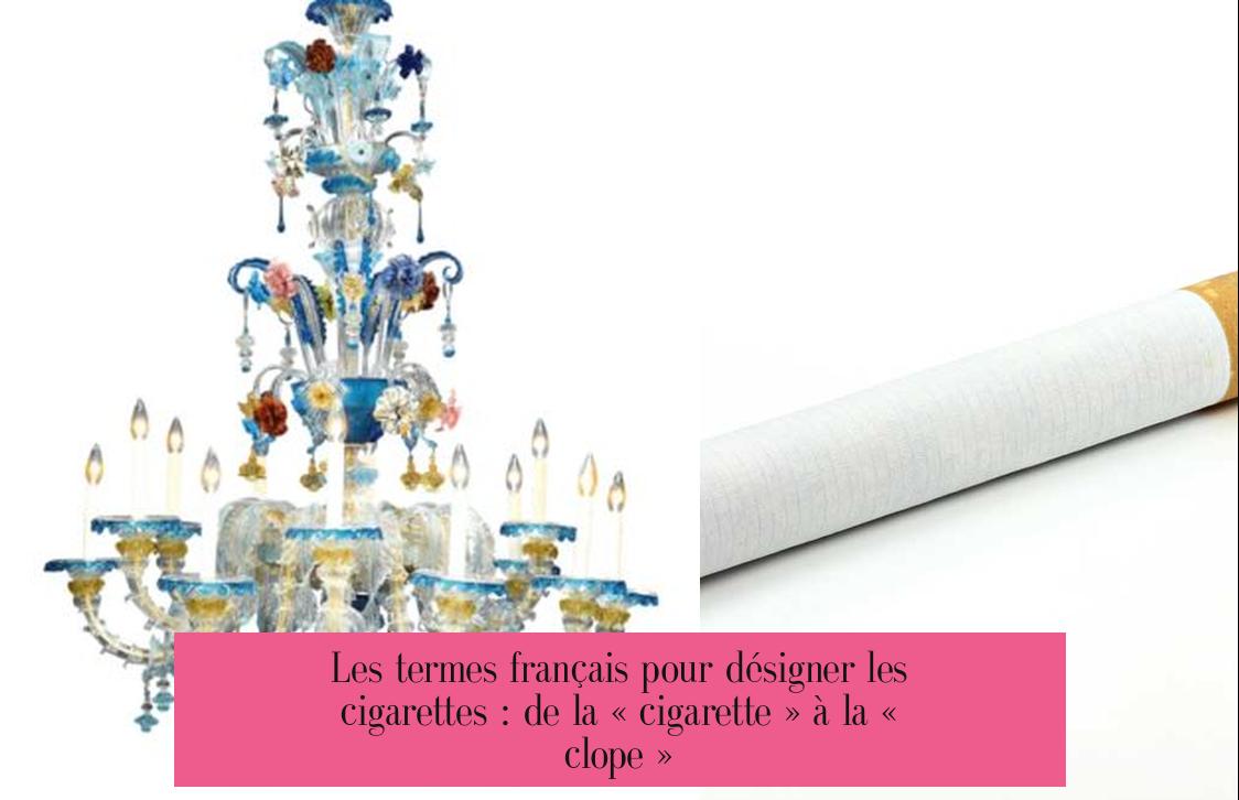 Les termes français pour désigner les cigarettes : de la « cigarette » à la « clope »
