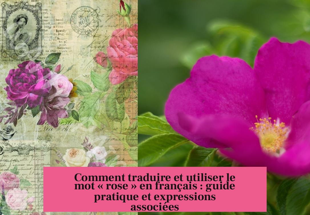 Comment traduire et utiliser le mot « rose » en français : guide pratique et expressions associées