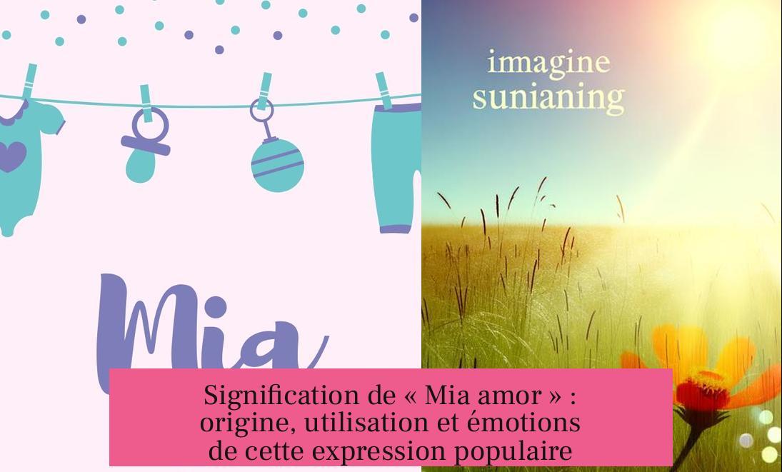 Signification de « Mia amor » : origine, utilisation et émotions de cette expression populaire