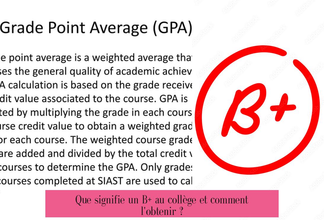 Que signifie un B+ au collège et comment l'obtenir ?