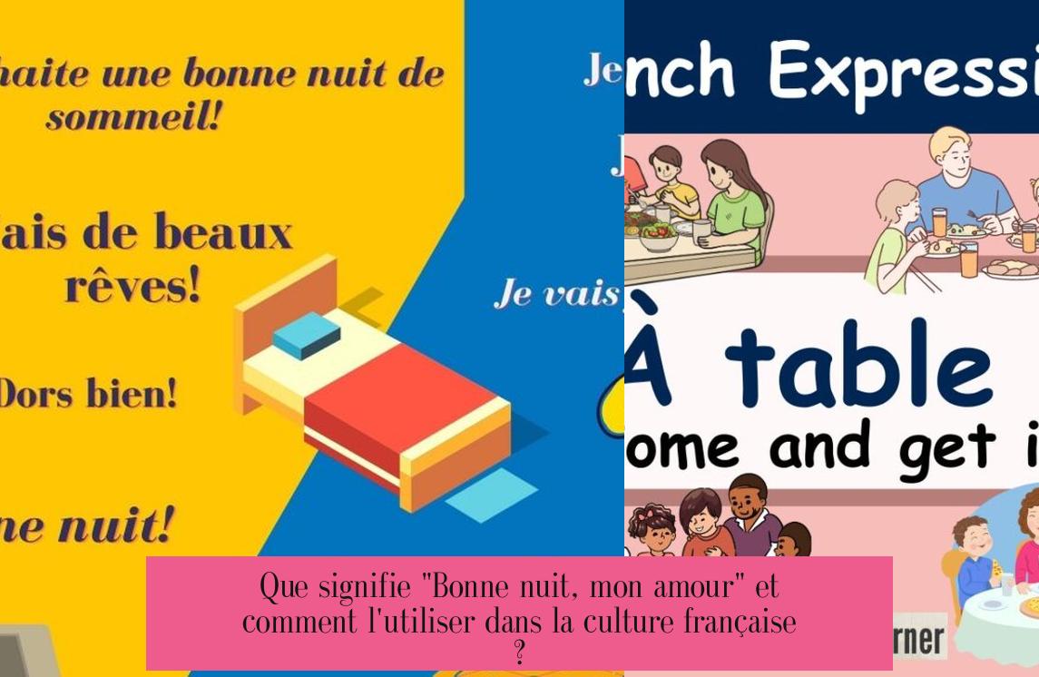 Que signifie "Bonne nuit, mon amour" et comment l'utiliser dans la culture française ?