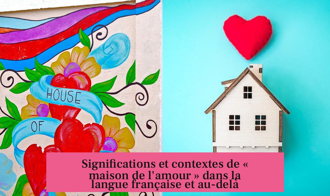 Significations et contextes de « maison de l'amour » dans la langue française et au-delà