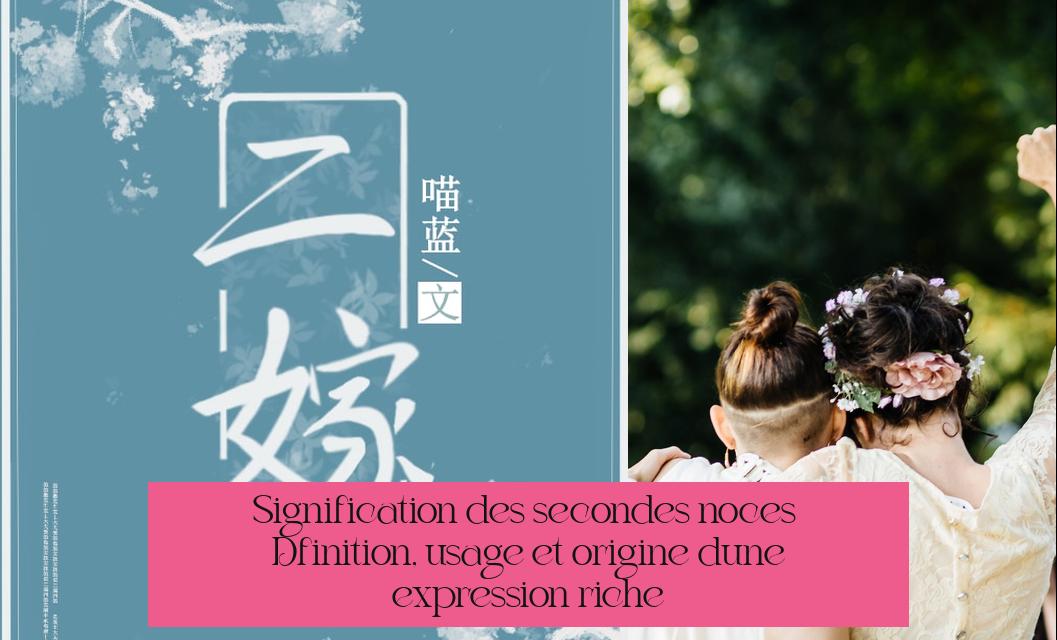 Signification des secondes noces : Définition, usage et origine d'une expression riche