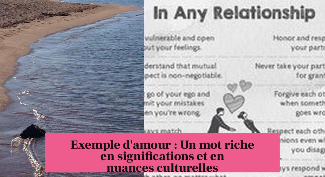Exemple d'amour : Un mot riche en significations et en nuances culturelles