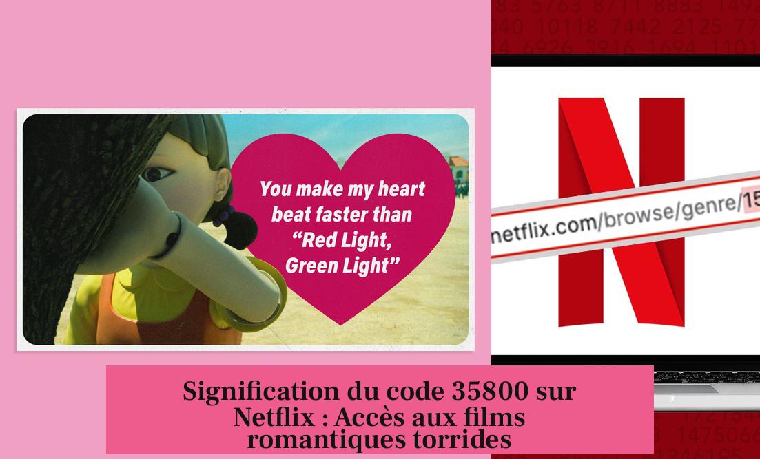 Signification du code 35800 sur Netflix : Accès aux films romantiques torrides