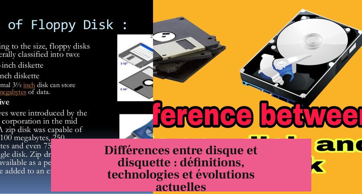 Différences entre disque et disquette : définitions, technologies et évolutions actuelles
