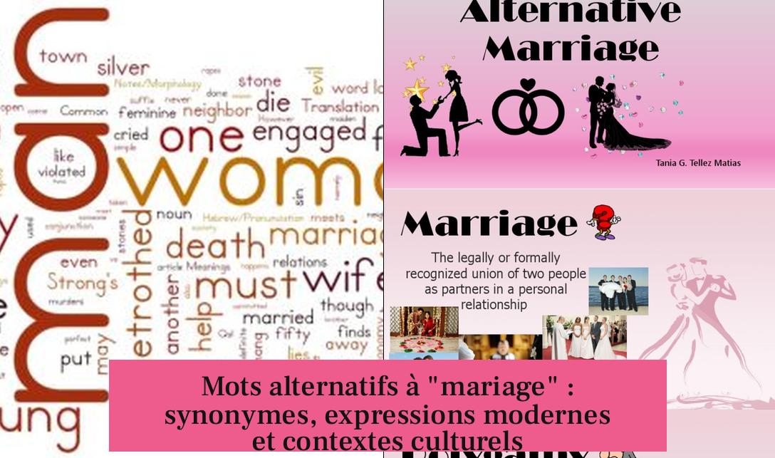Mots alternatifs à "mariage" : synonymes, expressions modernes et contextes culturels