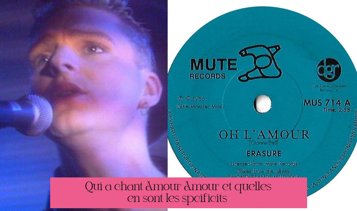 Qui a chanté "Amour Amour" et quelles en sont les spécificités ?