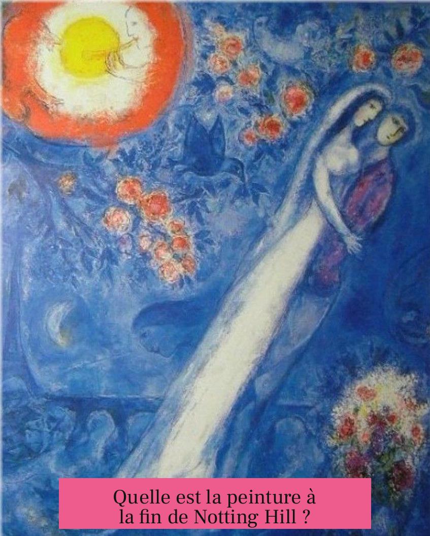 Quelle est la peinture à la fin de Notting Hill ?