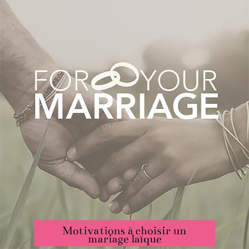 Motivations à choisir un mariage laïque