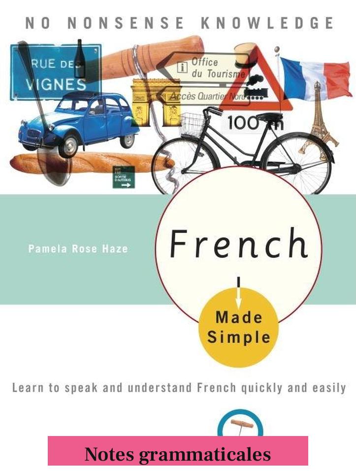 Notes grammaticales