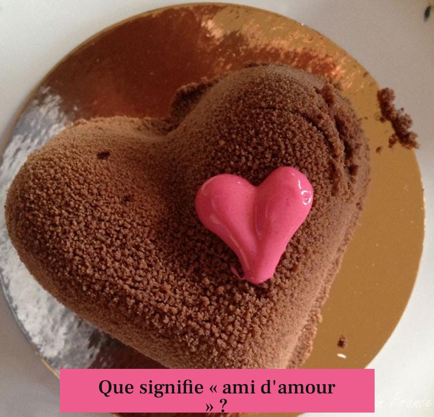 Que signifie « ami d'amour » ?