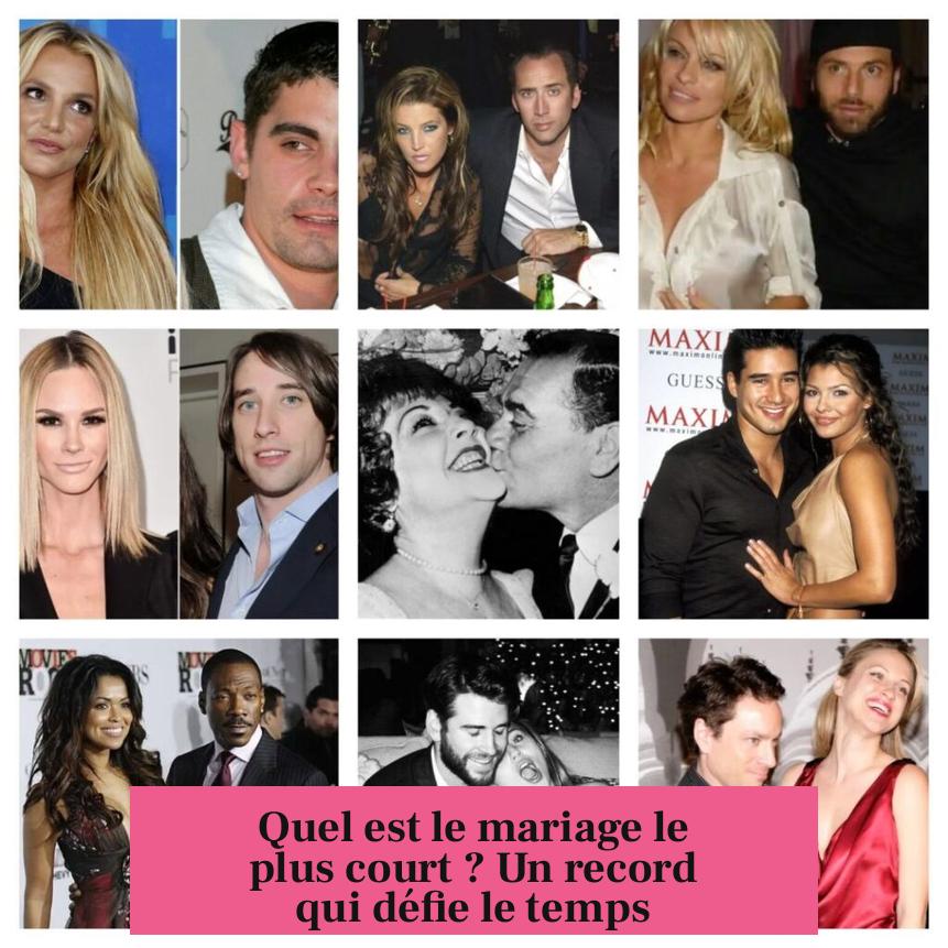 Quel est le mariage le plus court ? Un record qui défie le temps