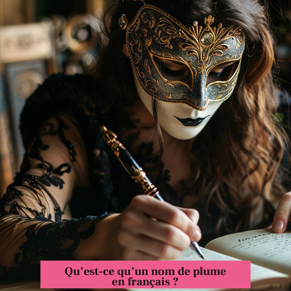 Qu’est-ce qu’un nom de plume en français ?