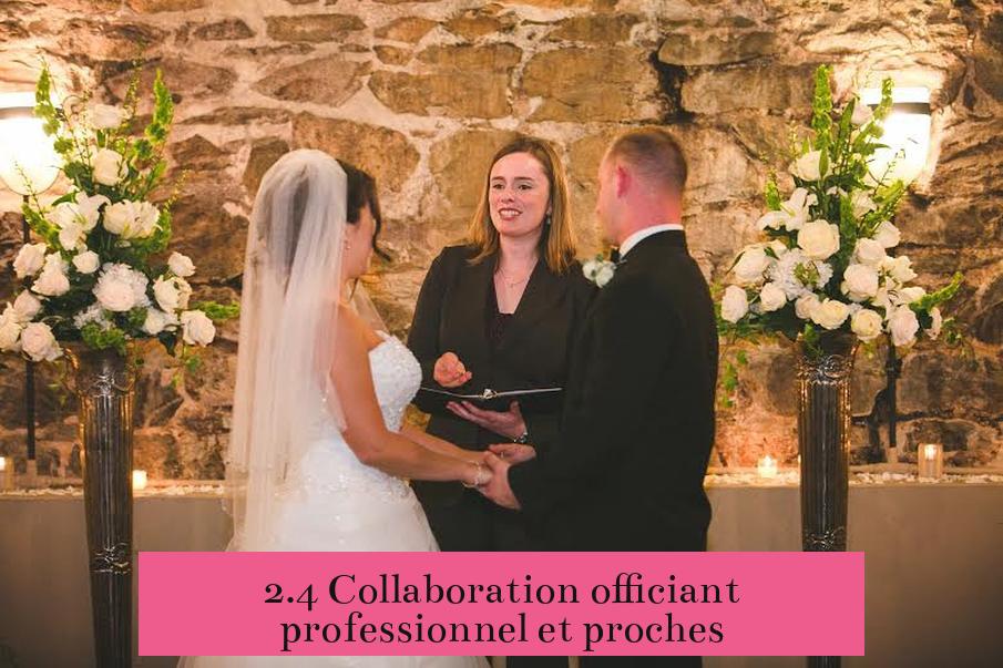 2.4 Collaboration officiant professionnel et proches