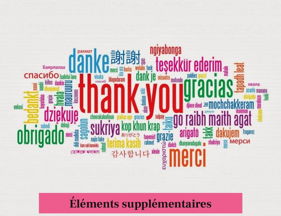Éléments supplémentaires