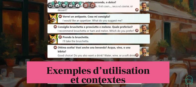 Exemples d’utilisation et contextes