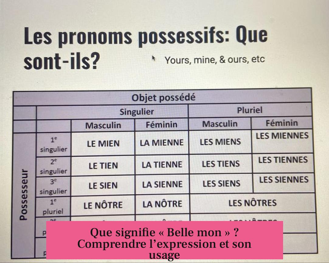 Que signifie « Belle mon » ? Comprendre l’expression et son usage