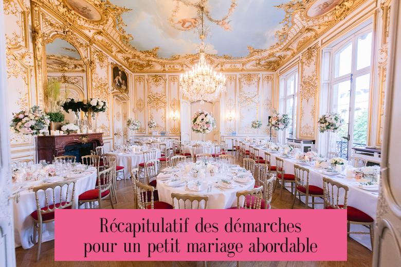 Récapitulatif des démarches pour un petit mariage abordable