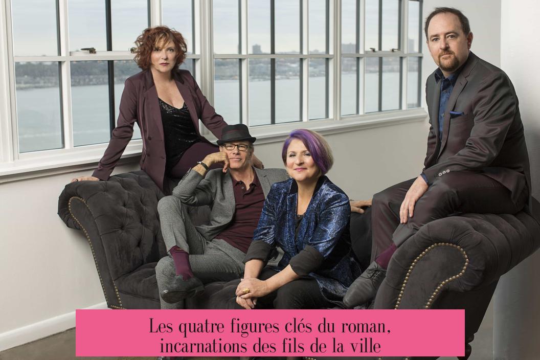 Les quatre figures clés du roman, incarnations des fils de la ville