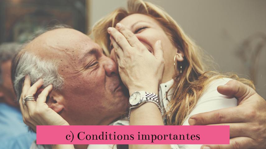 c) Conditions importantes