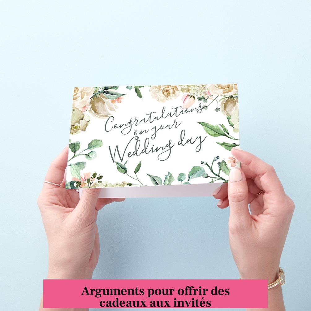 Arguments pour offrir des cadeaux aux invités
