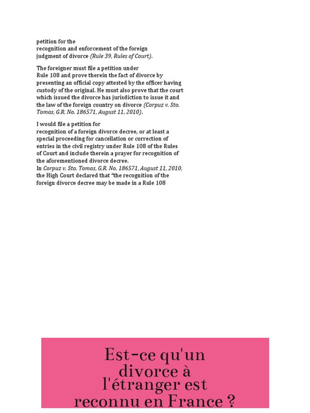 Est-ce qu'un divorce à l'étranger est reconnu en France ?