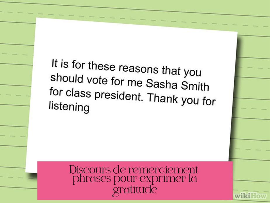 Discours de remerciement : phrases pour exprimer la gratitude