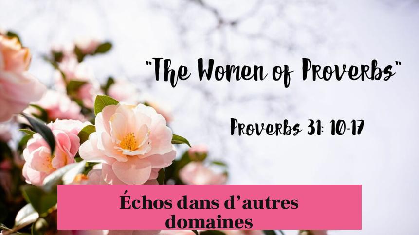 Échos dans d’autres domaines