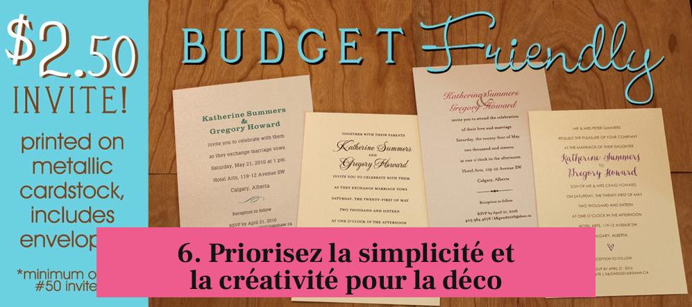 6. Priorisez la simplicité et la créativité pour la déco