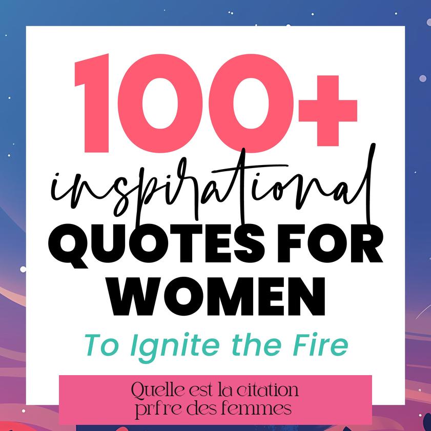 Quelle est la citation préférée des femmes ?