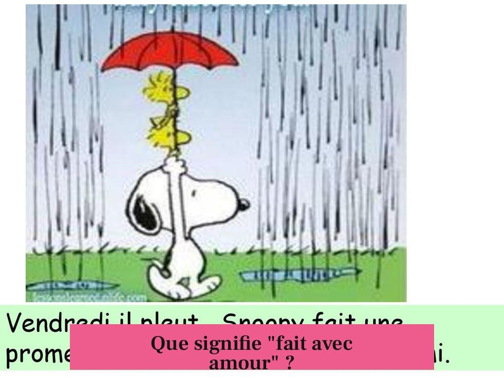 Que signifie "fait avec amour" ?