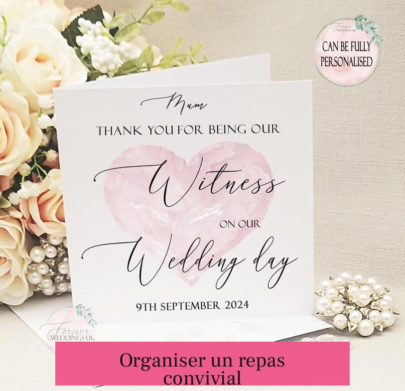 Organiser un repas convivial