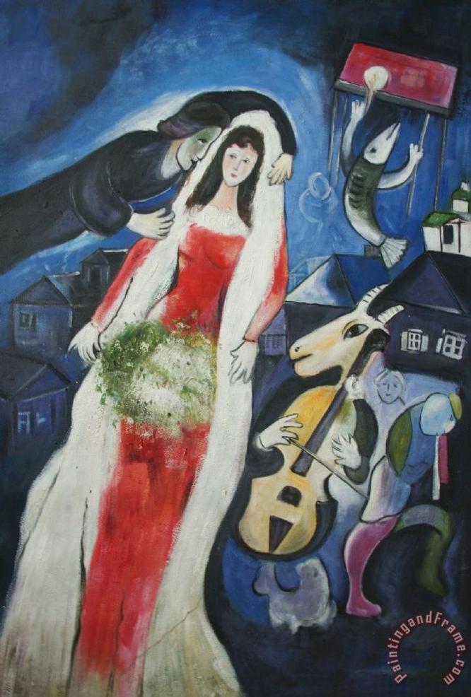 À ce stade, vous vous demandez peut-être : pourquoi cette peinture fascine-t-elle autant ? Qu’est-ce qui rendLa Mariéesi spéciale et comment Chagall a-t-il réussi à nous transporter dans ce monde où les lois de la gravité semblent un détail ? Plongeons dans les détails et la magie de cette œuvre.