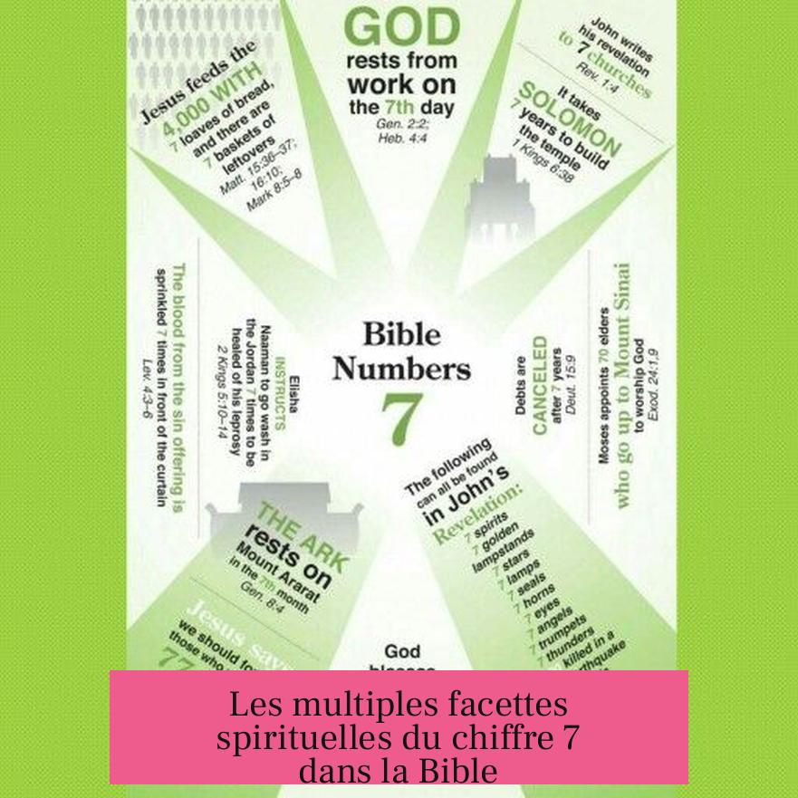 Les multiples facettes spirituelles du chiffre 7 dans la Bible