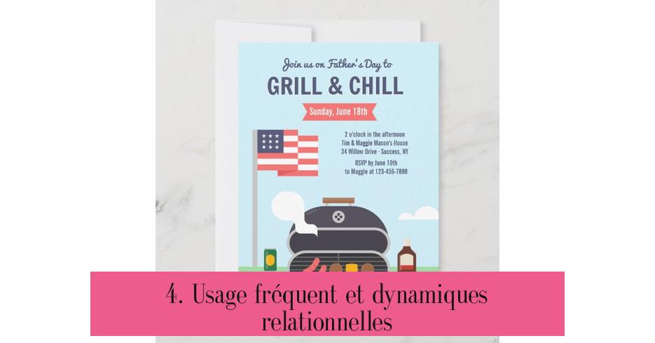 4. Usage fréquent et dynamiques relationnelles