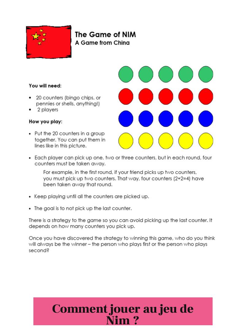 Comment jouer au jeu de Nim ?