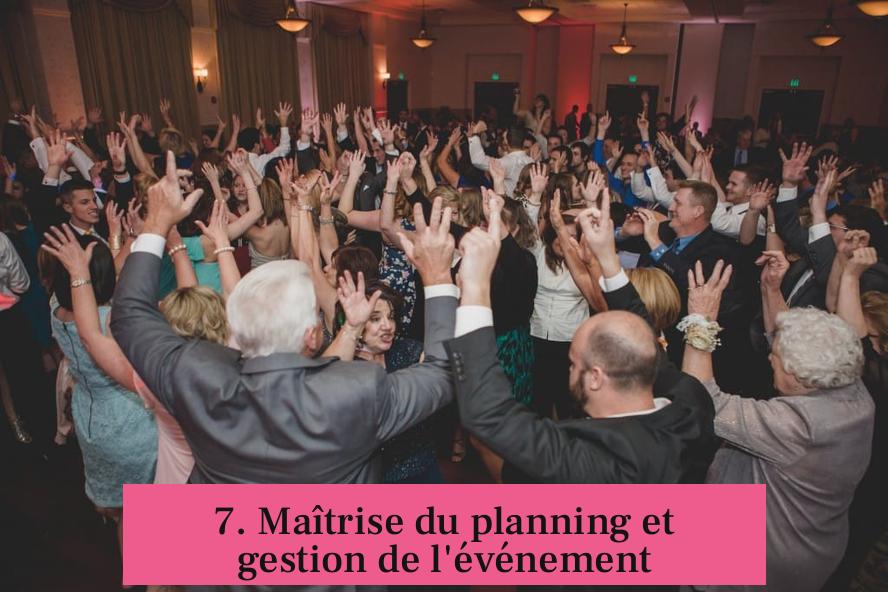 7. Maîtrise du planning et gestion de l'événement