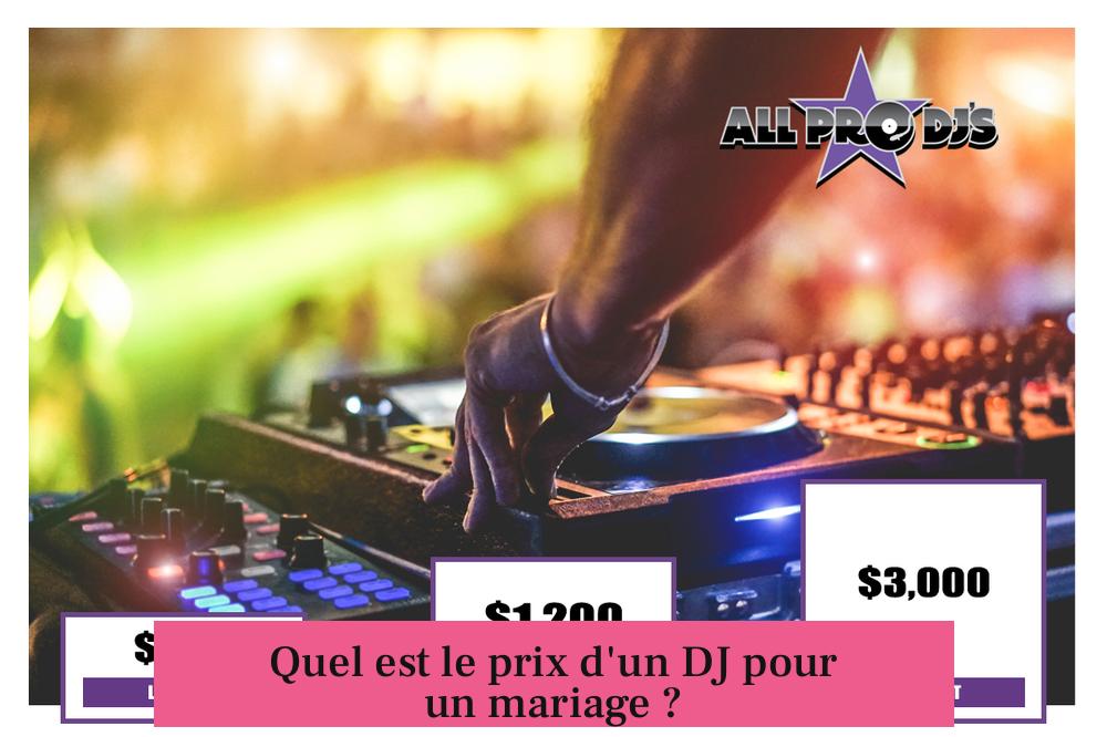 Quel est le prix d'un DJ pour un mariage ?