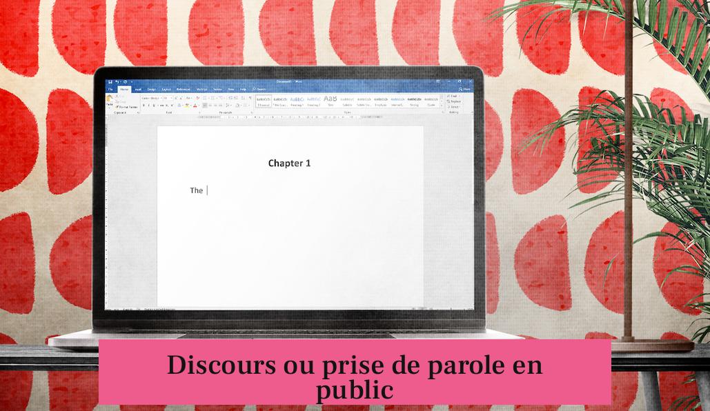 Discours ou prise de parole en public